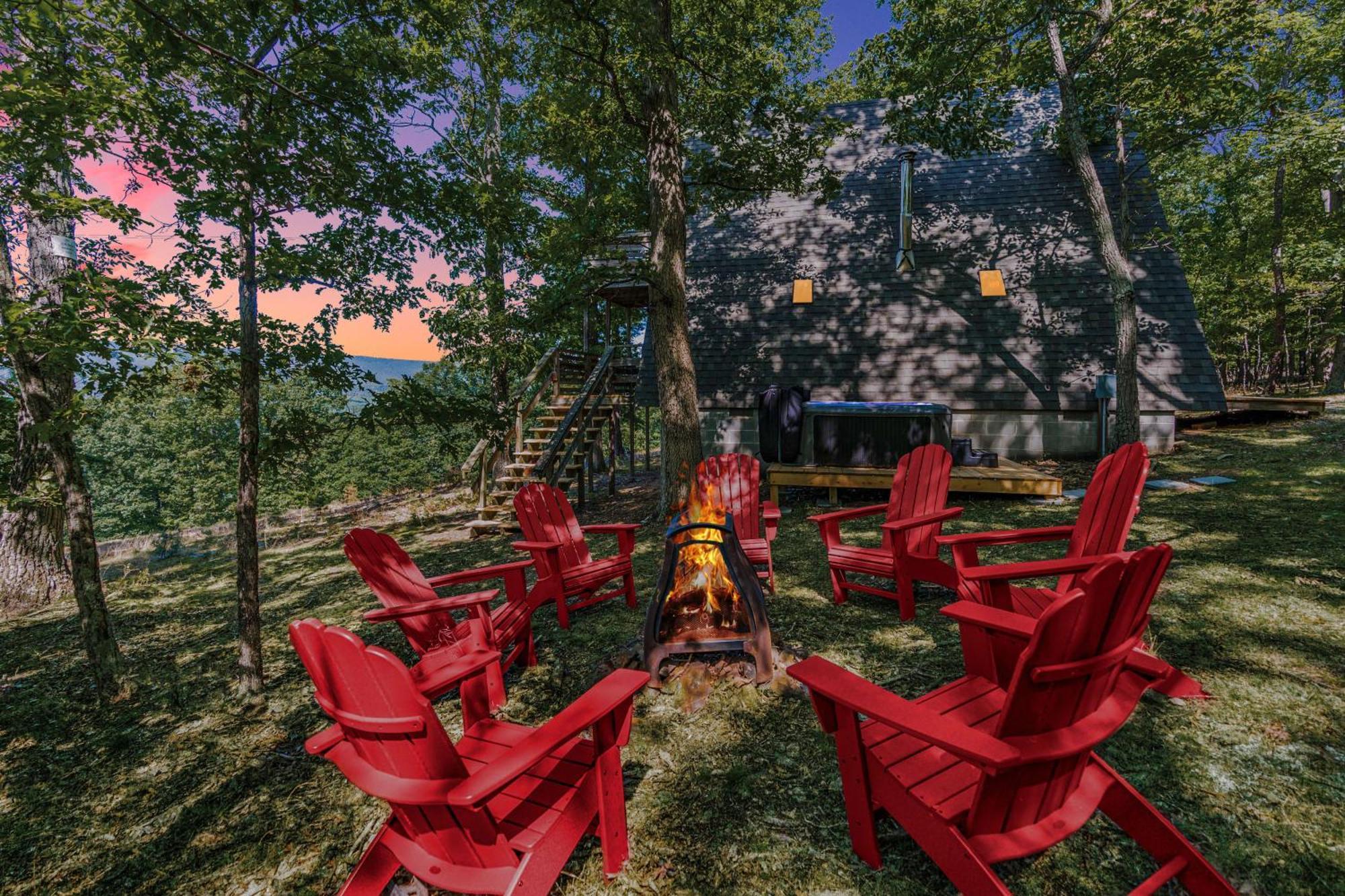 Great Views! A-Frame W Hot Tub, Grill & Fire Pit Villa Morton Grove Luaran gambar