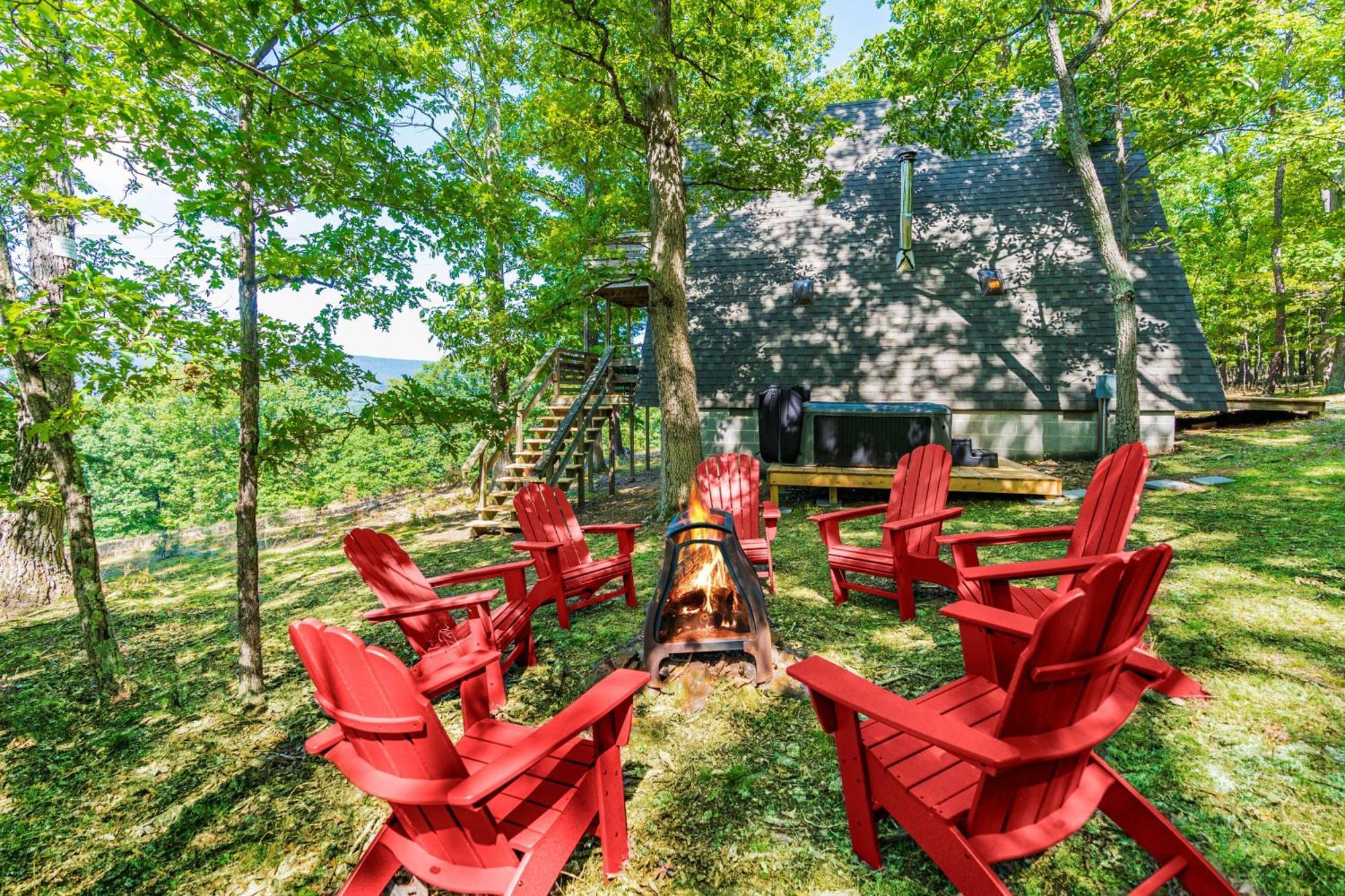 Great Views! A-Frame W Hot Tub, Grill & Fire Pit Villa Morton Grove Luaran gambar